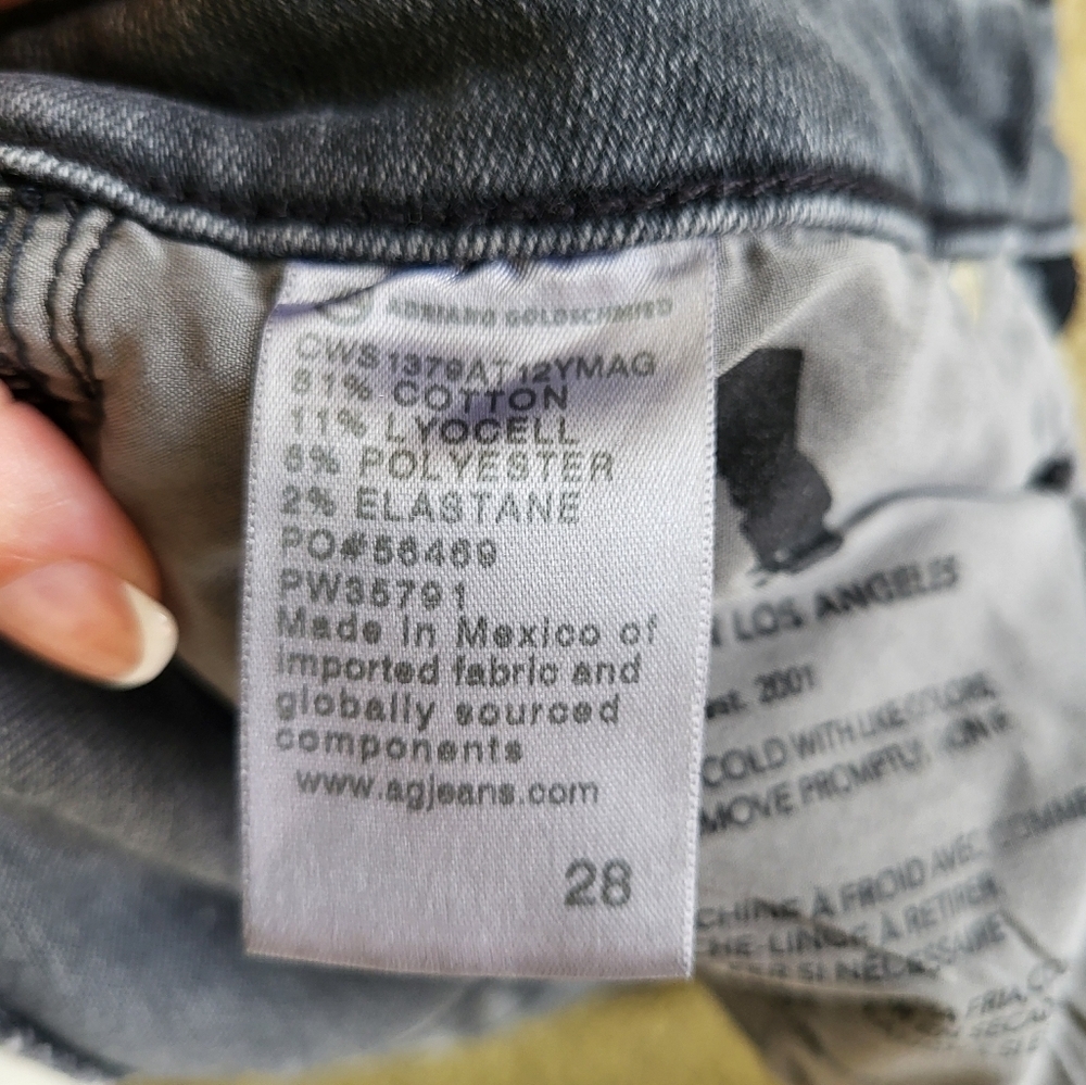 Ag Adriano Goldschmied Gray Skinny Jeans with Stretch - Picture 10 of 12
